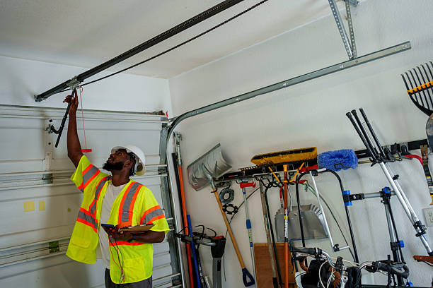 Professional Garage Door Roller Replacement technician working in Shorewood Hills, WI